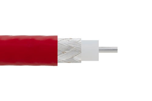 40kV Flexible RG303 High Voltage Coax Cable Single Shielded with Red PUR Jacket