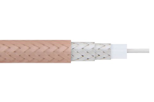 Flexible RG316-DS Coax Cable Double Shielded with Tan FEP Jacket