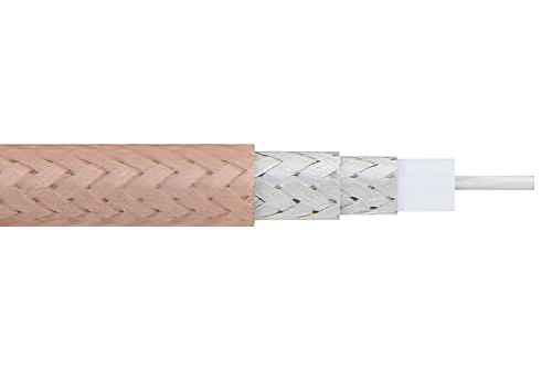 Flexible RG316-DS Coax Cable Double Shielded with Tan FEP Jacket