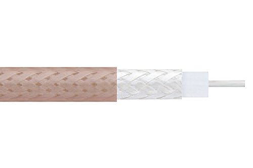 Flexible RG316 Coax Cable Single Shielded with Tan FEP Jacket