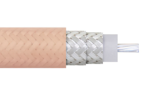 Flexible RG393 Coax Cable Double Shielded with Tan FEP Jacket