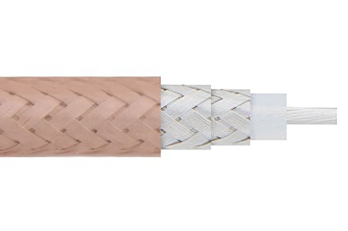 Flexible RG400 Coax Cable Double Shielded with Tan FEP Jacket