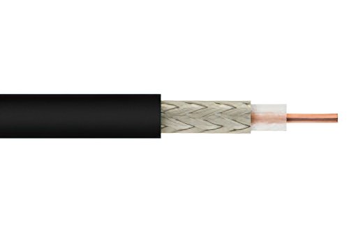 Tranquilidad de espíritu Exactamente acantilado 53 Ohm Flexible RG58-P Plenum Rated Coax Cable Single Shielded with Black  FEP Jacket
