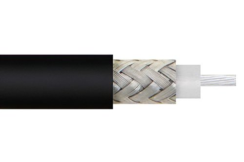 Flexible RG58 Coax Cable Single Shielded with Black PVC (NC) Jacket