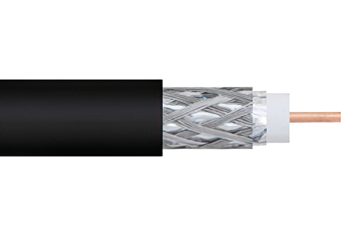 75 Ohm Flexible RG6-CATV Coax Cable Triple Shielded with Black PVC (NC) Jacket