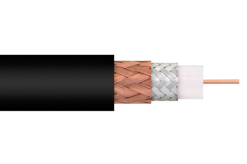 75 Ohm Flexible RG6 Coax Cable (by foot) Double Shielded with Black PVC (NC) Jacket