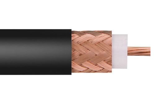 Flexible RG8 Coax Cable (by foot) Single Shielded with Black PVC (NC) Jacket
