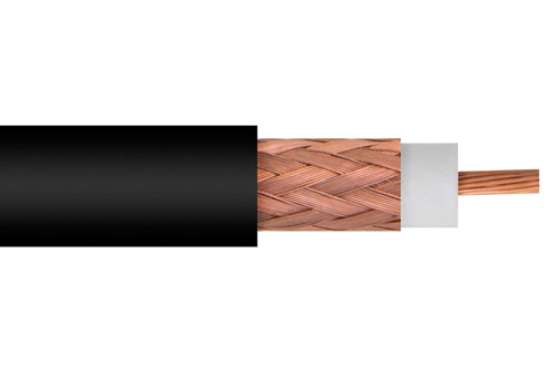 Flexible RG8X Coax Cable Single Shielded with Black PVC (NC) Jacket