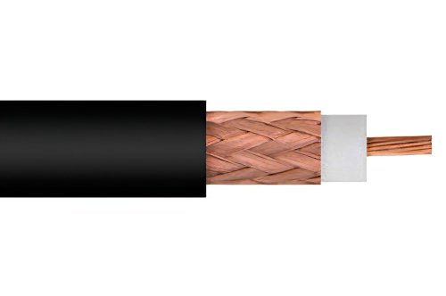 Flexible RG8X Coax Cable Single Shielded with Black PVC (NC) Jacket