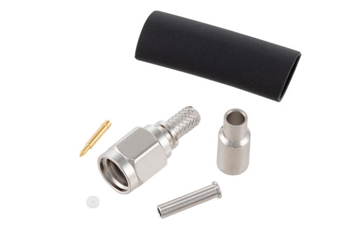 SMA Male Connector Crimp/Solder Attachment for LMR-100, PE-C100, RG174, RG188, RG316