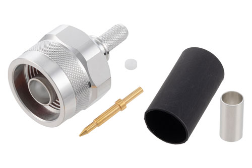 N Male Connector Crimp/Solder Attachment for LMR-195, PE-C195