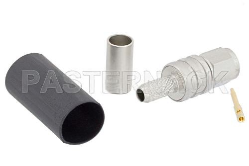 SMA Male Connector Crimp/Solder Attachment for LMR-195, PE-C195
