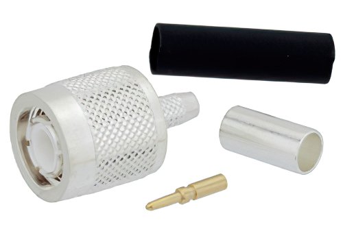 TNC Male Connector Crimp/Solder Attachment For LMR-195, PE-C195