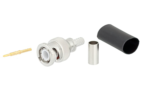BNC Male Connector Crimp/Solder Attachment for LMR-200, PE-C200