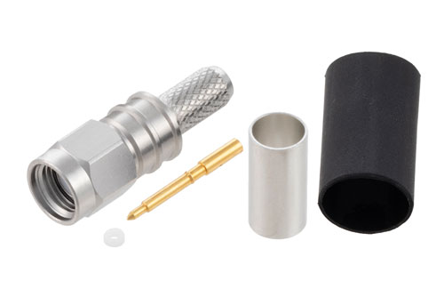 SMA Male Connector Crimp/Solder Attachment for LMR-200, PE-C200