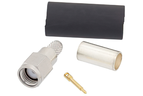 SMA Male Connector Crimp/Solder Attachment For LMR-200, PE-C200