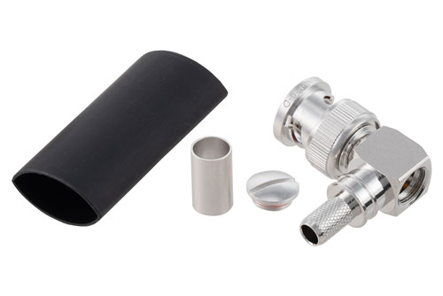 BNC Male Right Angle Connector Crimp/Solder Attachment for LMR-240, LMR-240-DB, LMR-240-UF, LMR-240-FR, RG8X, PE-C240