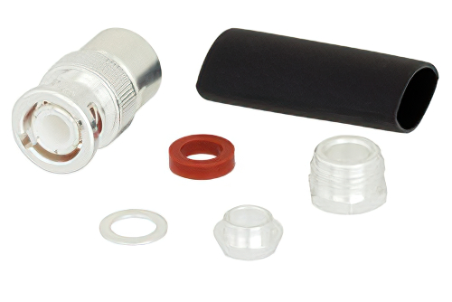 BNC Male Connector Clamp/Solder Attachment for LMR-240, PE-C240