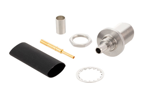 N Female Bulkhead Mount Connector Crimp/Solder Attachment for LMR-240, PE-C240