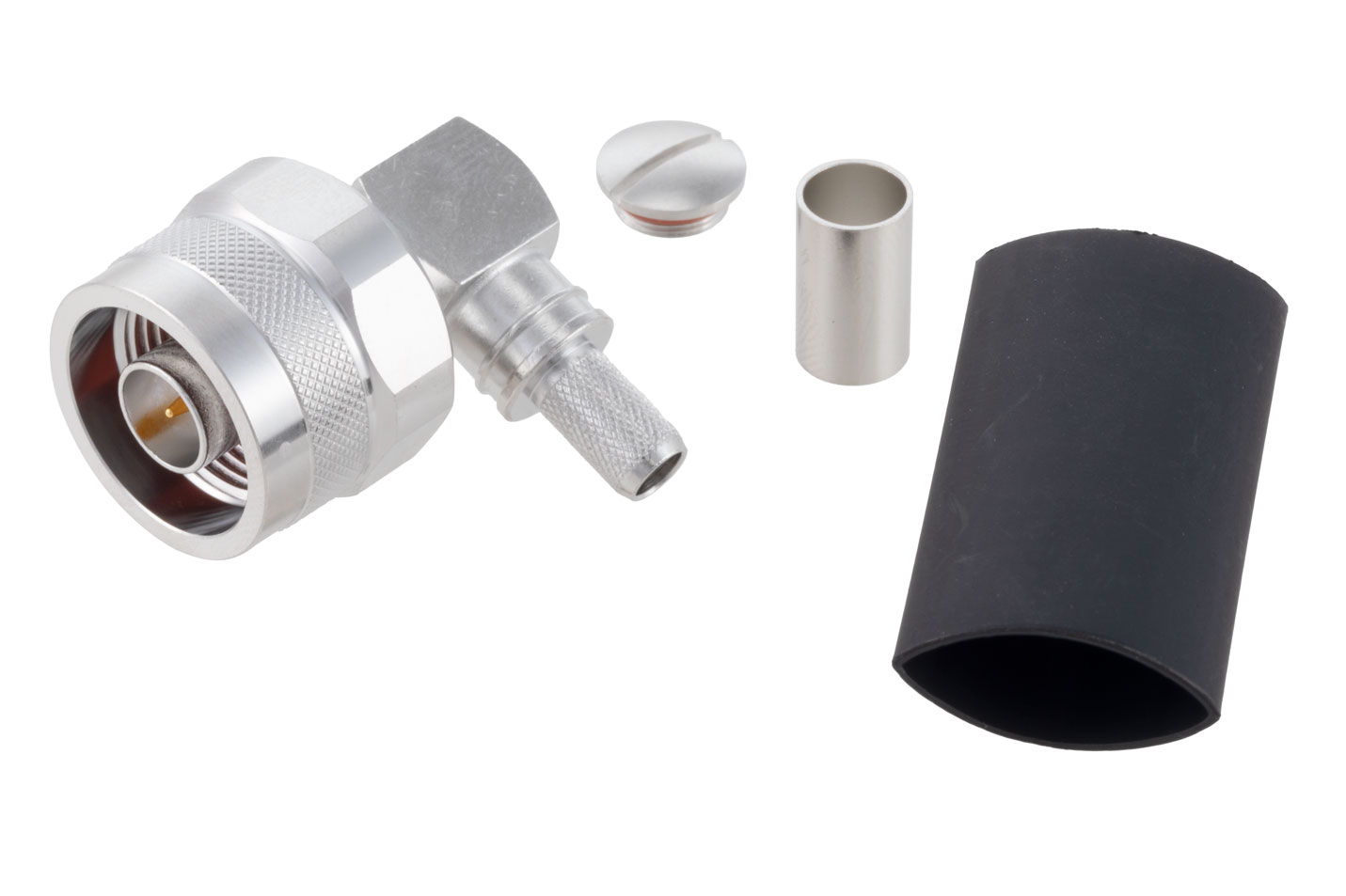 N Male Right Angle Connector Crimp/Solder Attachment for LMR-240, LMR-240-DB, LMR-240-UF, LMR-240-FR, RG8X, PE-C240