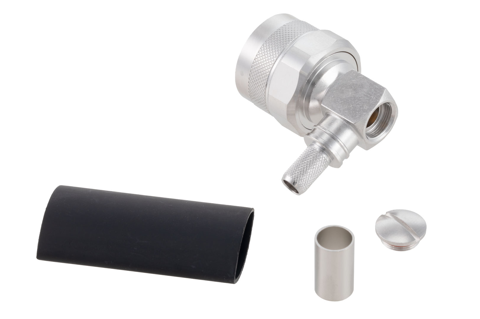 N Male Right Angle Connector Crimp/Solder Attachment for LMR-240, LMR-240-DB, LMR-240-UF, LMR-240-FR, RG8X, PE-C240