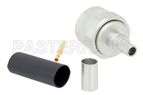 N Male Connector Crimp/Solder Attachment for LMR-240, PE-C240