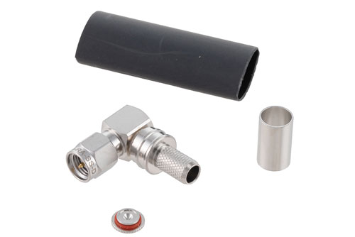 SMA Male Right Angle Connector Crimp/Solder Attachment for LMR-240, PE-C240