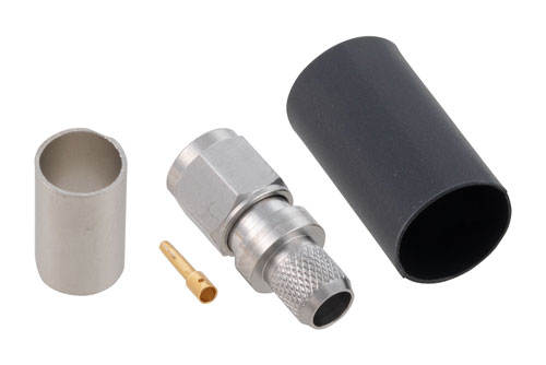 RP-SMA Male Connector Crimp/Solder Attachment for LMR-240, LMR-240-DB, LMR-240-UF, LMR-240-FR, RG8X, PE-C240