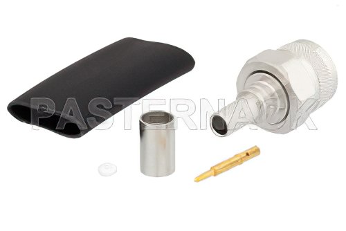 TNC Male Connector Crimp/Solder Attachment for LMR-240, PE-C240