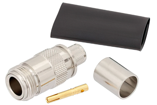 N Female Connector Crimp/Solder Attachment For LMR-400, PE-C400