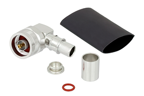 N Male Right Angle Connector Solder Attachment for LMR-400, PE-C400, PE-B405