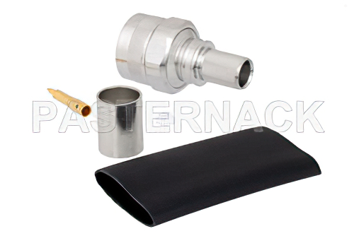 N Male Connector Crimp/Solder Attachment for LMR-400, PE-C400, PE-B405 IP67 Rated