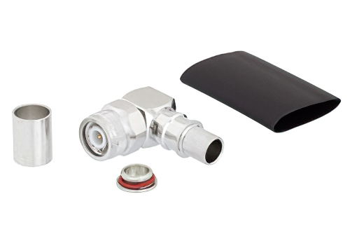 TNC Male Right Angle Connector Crimp/Solder Attachment for LMR-400, PE-C400