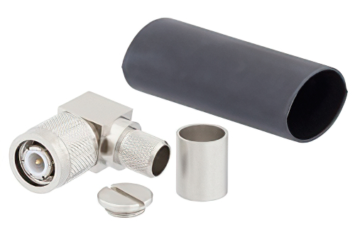 TNC Male Right Angle Connector Crimp/Solder Attachment For LMR-400, PE-C400