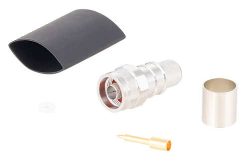 N Male Connector Crimp/Solder Attachment For LMR-600, PE-C600