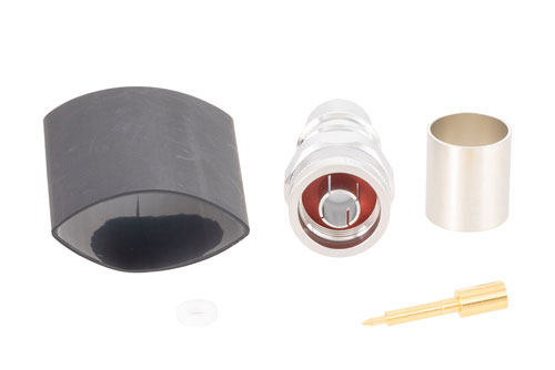 N Male Connector Crimp/Solder Attachment For LMR-600, PE-C600