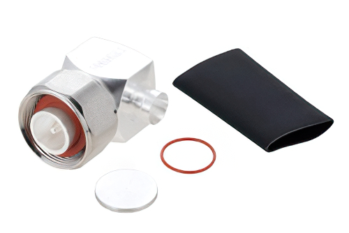 4.1/9.5 Mini DIN Male Right Angle Low PIM Connector Solder Attachment for SPP-250-LLPL