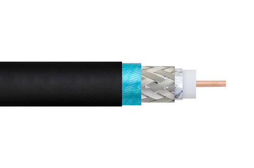 Low PIM Flexible TCOM-240 Coax Cable Double Shielded with Black PE Jacket