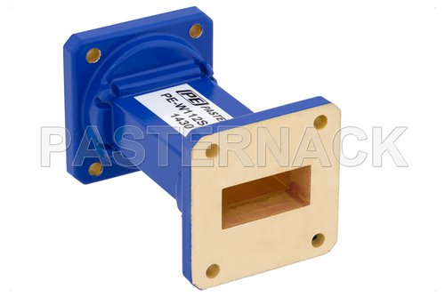 WR-112 Commercial Grade Straight Waveguide Section 3 Inch Length with UG-51/U Flange Operating from 7.05 GHz to 10 GHz