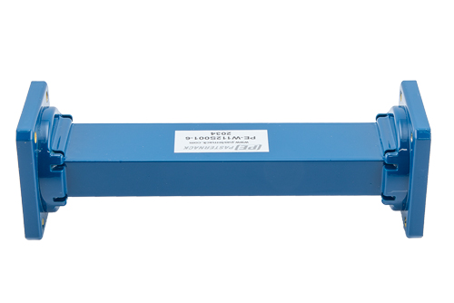 WR-112 Commercial Grade Straight Waveguide Section 6 Inch Length with UG-51/U Flange Operating from 7.05 GHz to 10 GHz