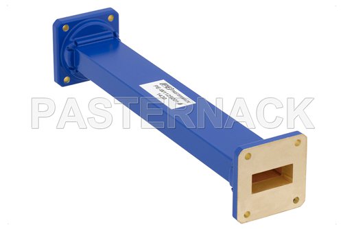 WR-112 Commercial Grade Straight Waveguide Section 9 Inch Length with UG-51/U Flange Operating from 7.05 GHz to 10 GHz