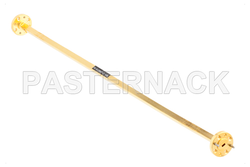 WR-12 Instrumentation Grade Straight Waveguide Section 12 Inch Length with UG-387/U Flange Operating from 60 GHz to 90 GHz