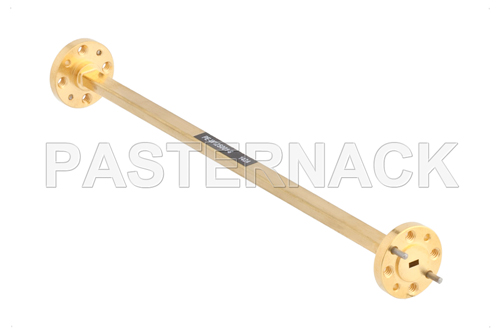 WR-12 Instrumentation Grade Straight Waveguide Section 6 Inch Length with UG-387/U Flange Operating from 60 GHz to 90 GHz