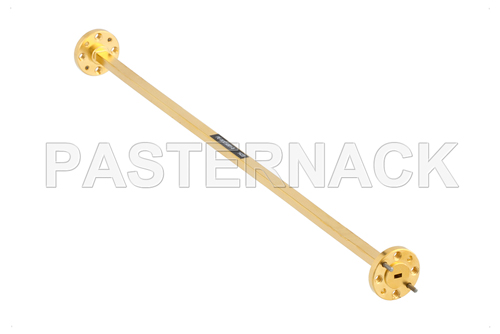 WR-12 Instrumentation Grade Straight Waveguide Section 9 Inch Length with UG-387/U Flange Operating from 60 GHz to 90 GHz