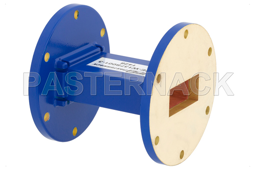 WR-137 Commercial Grade Straight Waveguide Section 3 Inch Length with UG-344/U Flange Operating from 5.85 GHz to 8.2 GHz