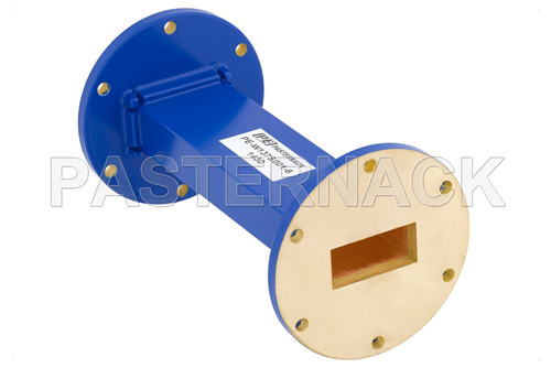 WR-137 Commercial Grade Straight Waveguide Section 6 Inch Length with UG-344/U Flange Operating from 5.85 GHz to 8.2 GHz