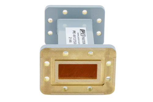 WR-137 Commercial Grade Straight Waveguide Section 3 Inch Length with CPR-137G Flange Operating from 5.85 GHz to 8.2 GHz