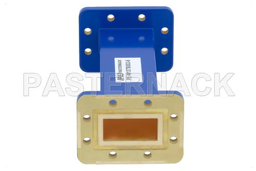 WR-137 Commercial Grade Straight Waveguide Section 6 Inch Length with CPR-137G Flange Operating from 5.85 GHz to 8.2 GHz