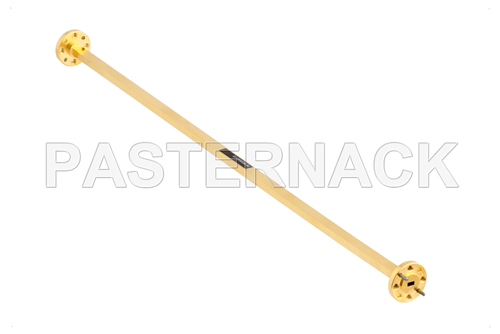 WR-15 Instrumentation Grade Straight Waveguide Section 12 Inch Length with UG-385/U Flange Operating from 50 GHz to 75 GHz