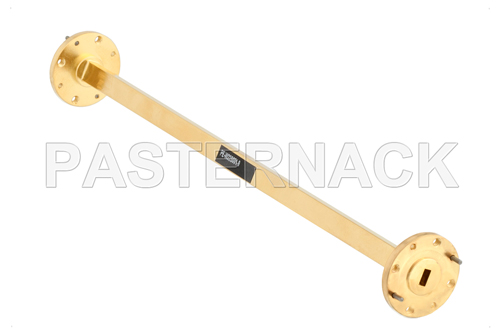 WR-22 Instrumentation Grade Straight Waveguide Section 9 Inch Length with UG-383/U Flange Operating from 33 GHz to 50 GHz